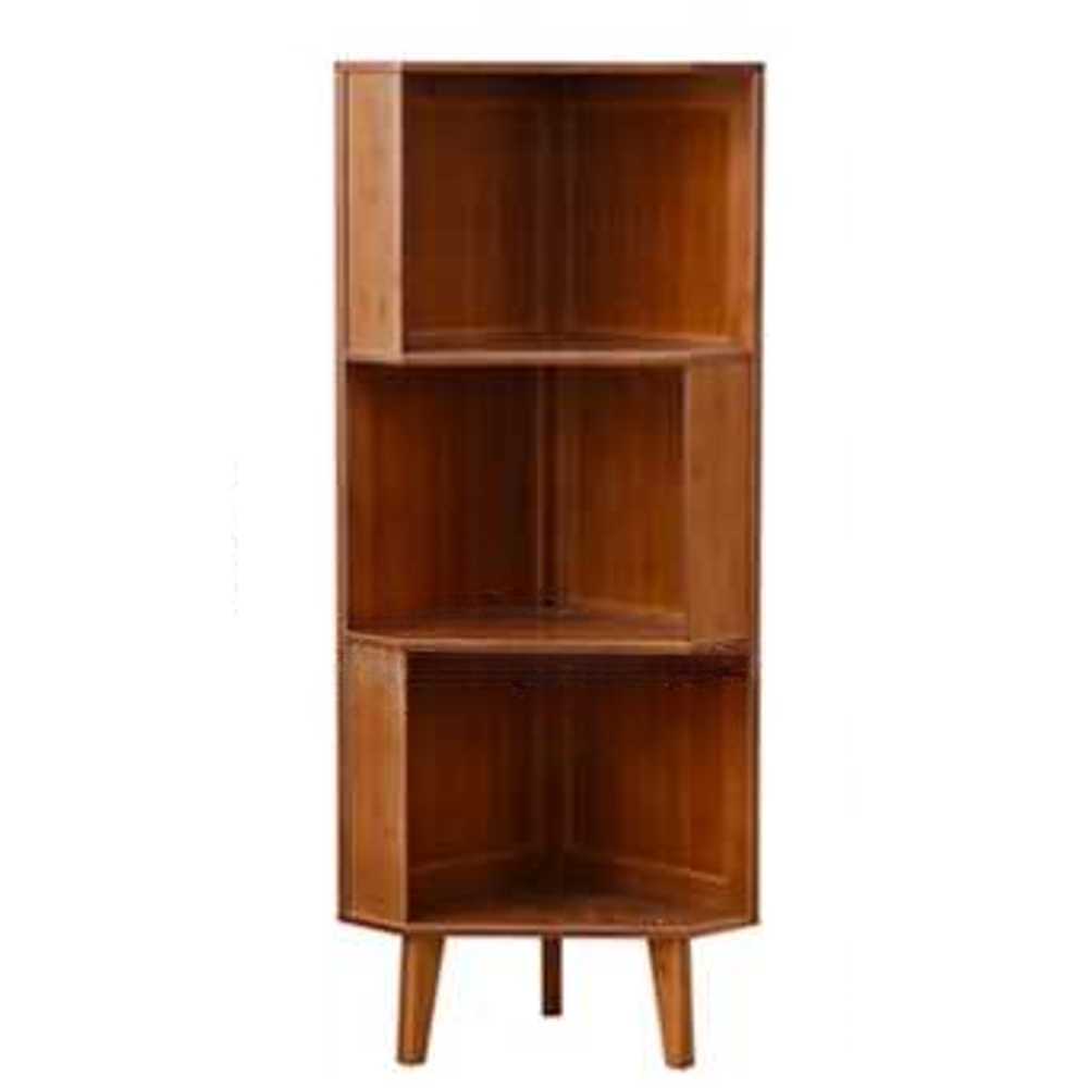 원목 코너장 삼각형 침실 수납장 구석 정리함 엔틱 3단 - 메인 이미지