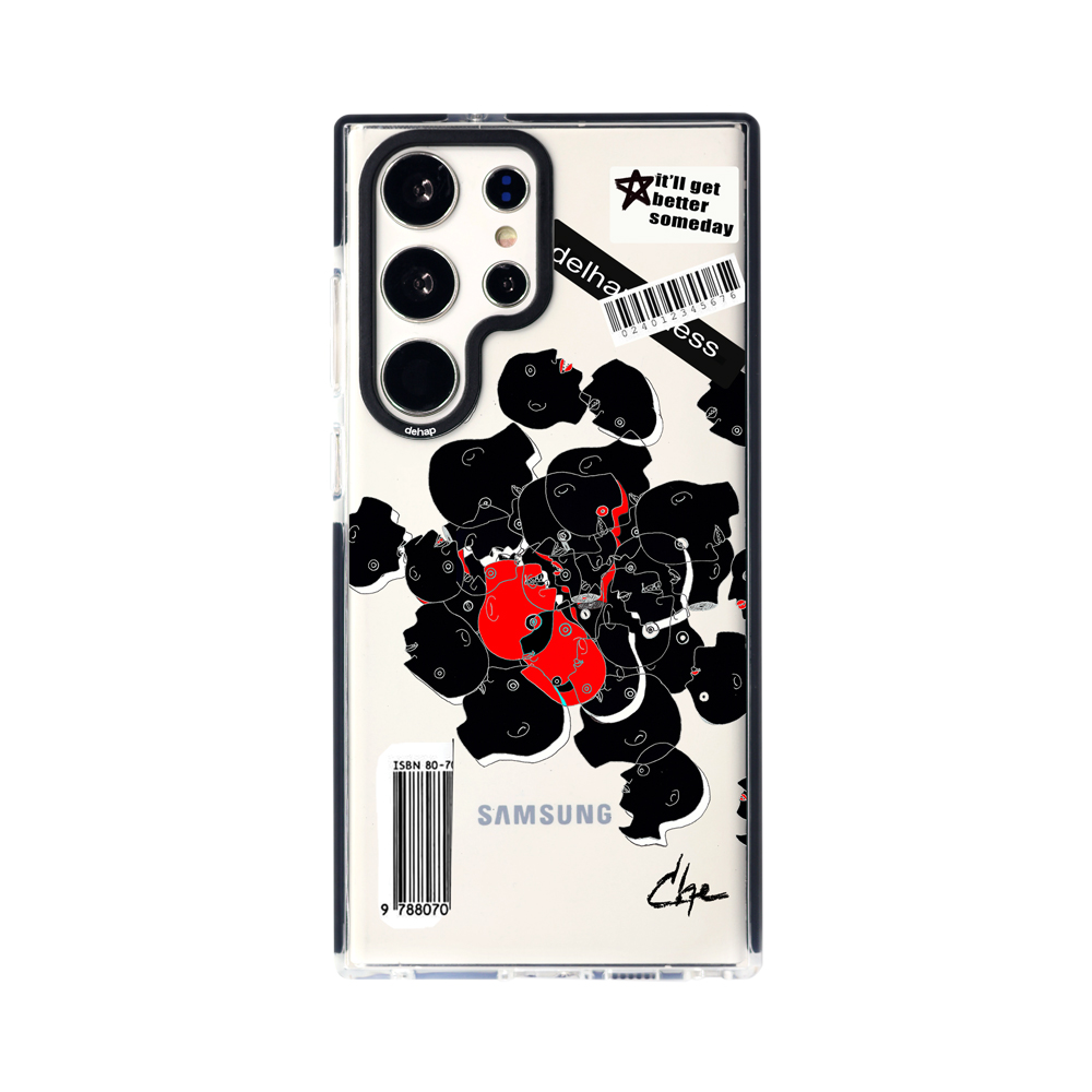 dehap X CHE thinkingHead 갤럭시 s24울트라 플러스 케이스 투명 범퍼 - 상품 이미지