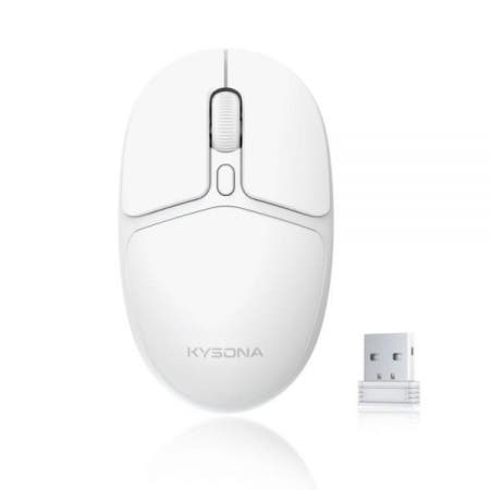 KYSONA [해외]KYSONA 2.4G 무선 인체 공학적 마우스, 충전식 블루투스 무소음 마우스, 1600 DPI 광학 추적, 12개월 배터리 수명, PC, 맥, 크롬북, 노트북, 아이패드