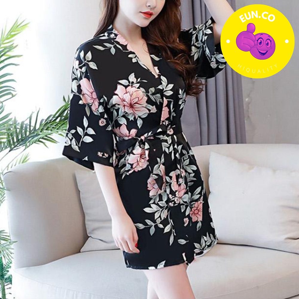 샤워 가운 웨어 짧은 허리끈 잠옷 프리사이즈 사우나 치마