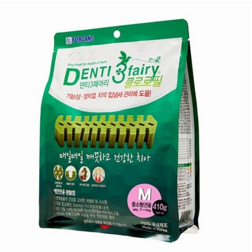 포켄스 덴티페어리 클로로필 강아지 덴탈껌 M, 410g, 1개 - 상품 이미지