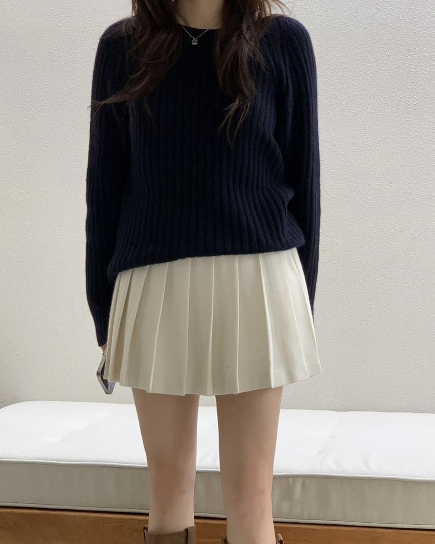 [차콜 M 당일] 미엘 클래식 스커트 주름치마 3color 상세 이미지 22