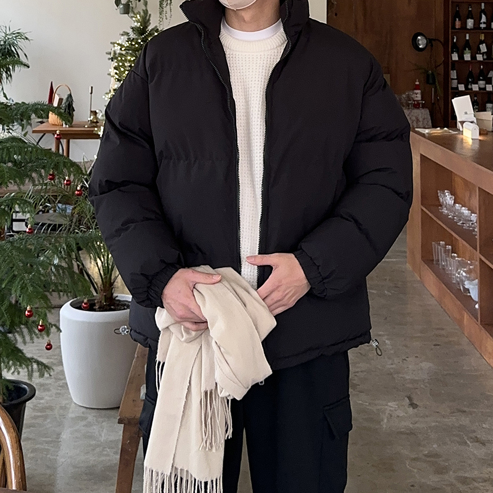 남자 하이넥 웰론 겨울 커플 패딩 점퍼 남성숏패딩