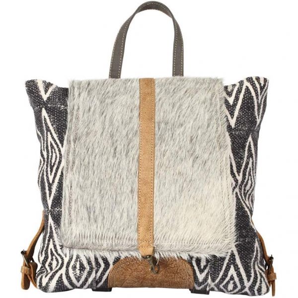 Myra Bag Grizzle 소가죽 업사이클 캔버스화 백팩 S 1205 : 이컴플랜10