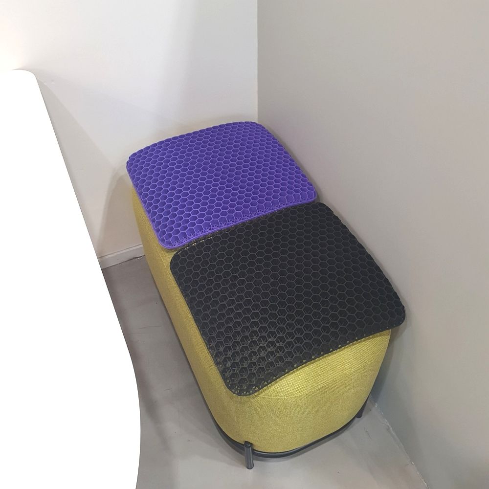 퍼플 방석 쿠션 식탁 벤치 사무실 컴퓨터 의자방석 수험생 책상 에어 허니콤 에어셀방석 S