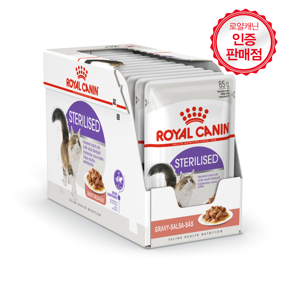 로얄캐닌 캣 스테럴라이즈드 그레이비, 85g, 12개