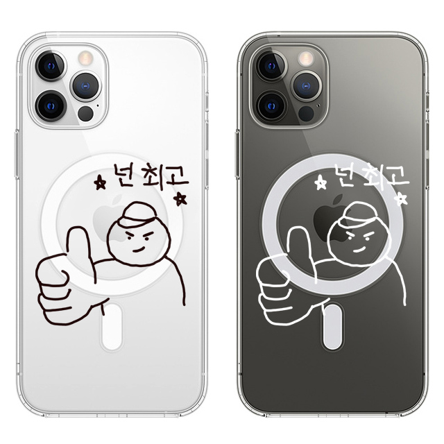이모티콘 그림 짤 투명 맥세이프 케이스 - 메인 이미지