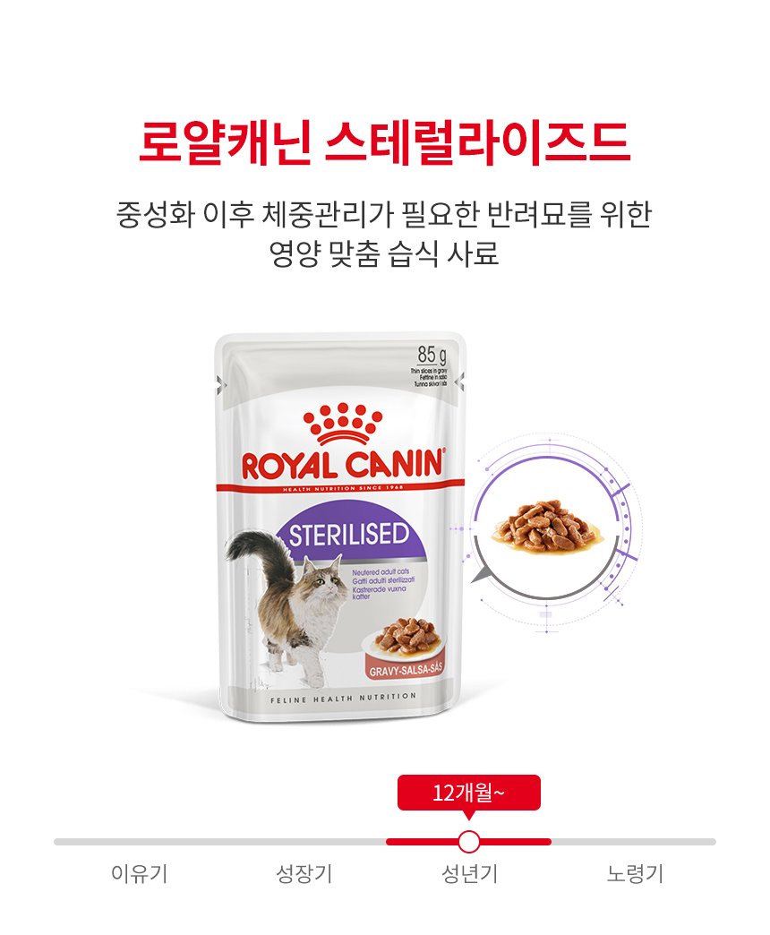 로얄캐닌 캣 스테럴라이즈드 로프, 85g, 12개 - 상세 이미지 4