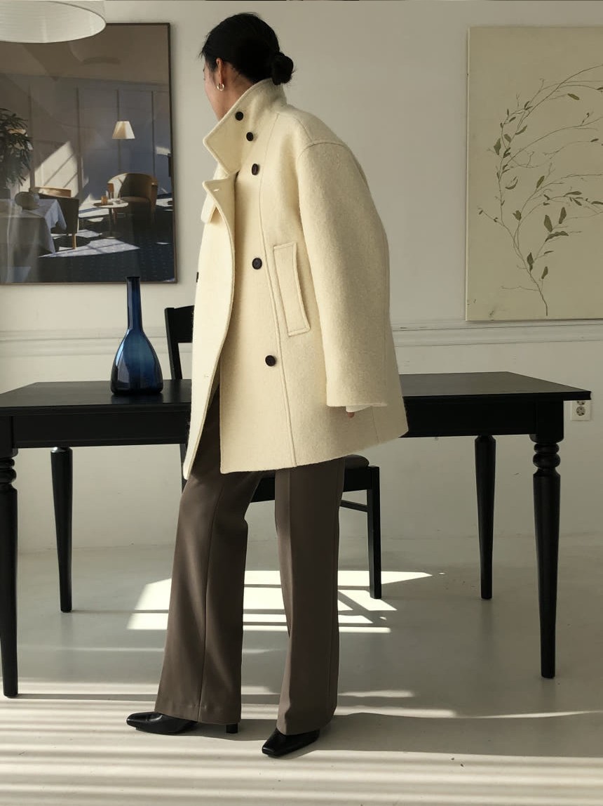 [SALE] 언더스탠딩 부클 하이넥 울 코트 3color 상세 이미지 15