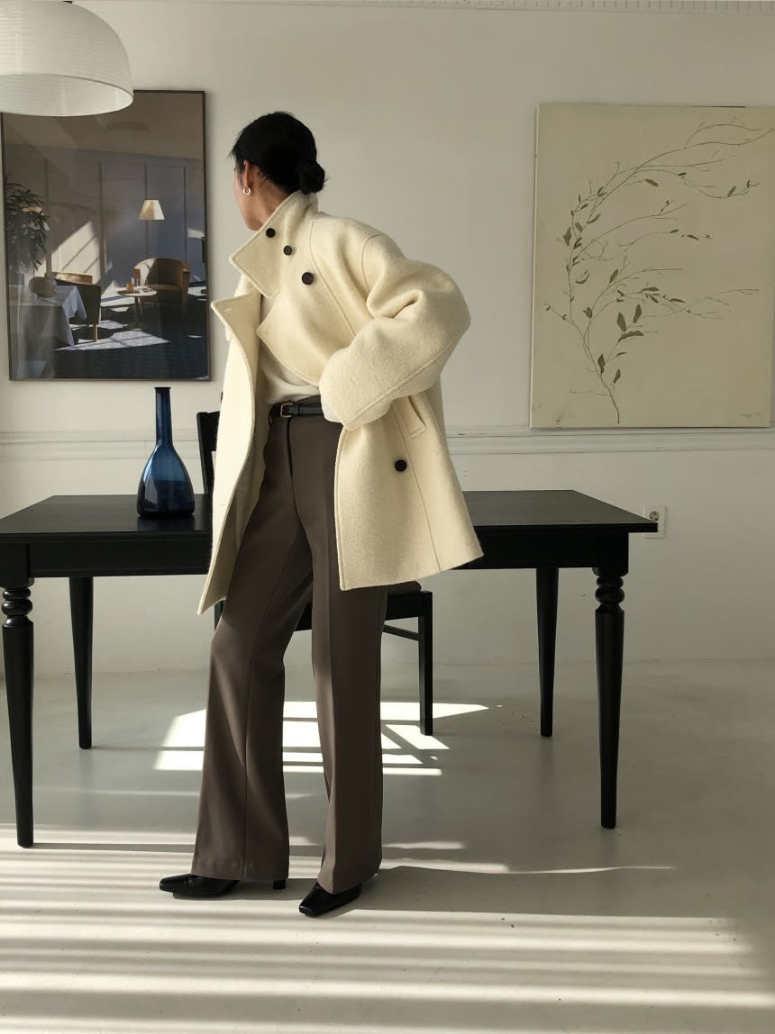[SALE] 언더스탠딩 부클 하이넥 울 코트 3color 상세 이미지 16