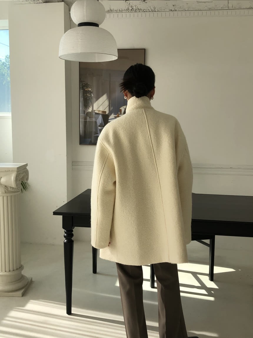 [SALE] 언더스탠딩 부클 하이넥 울 코트 3color 상세 이미지 20