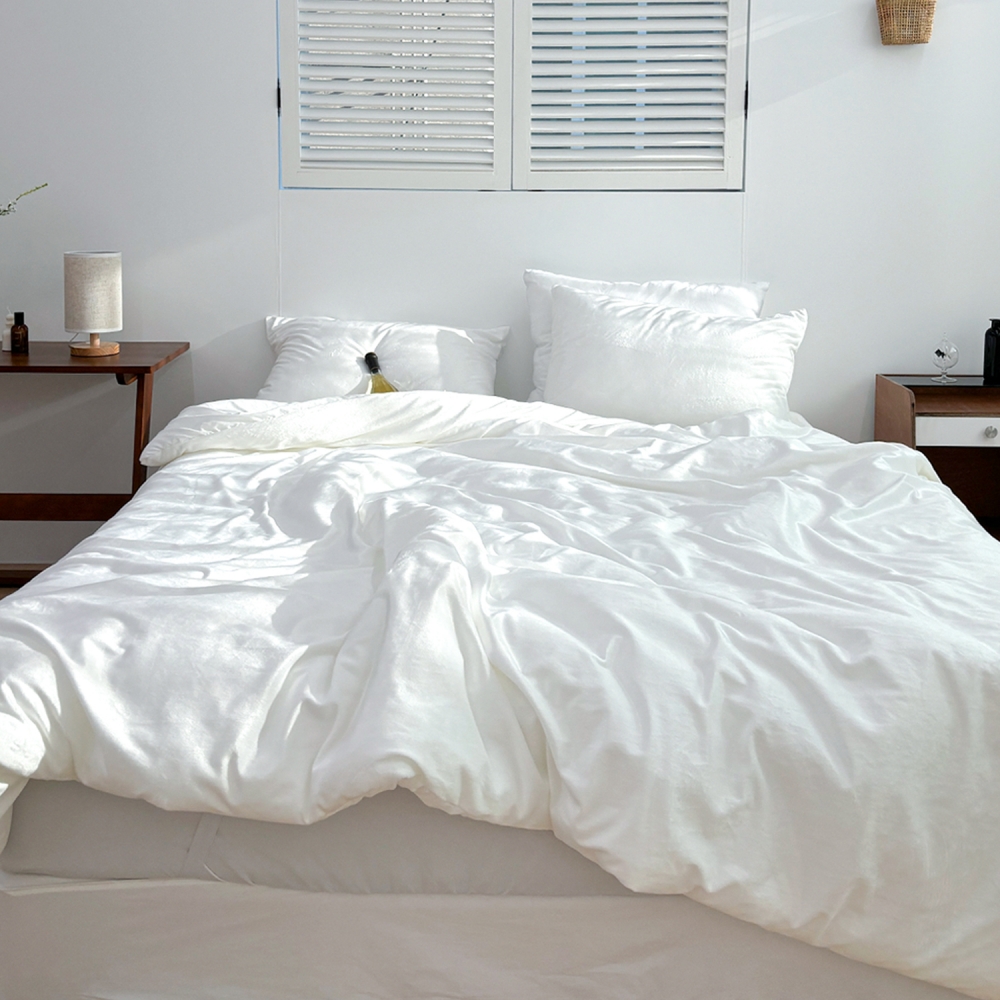 포근한 윈터테일 리버서블 워싱 밍크 겨울 극세사 옥수수솜 무봉제 차렵이불 스노우 폭스, Q(퀸)