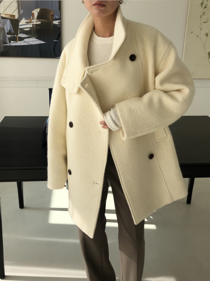 [SALE] 언더스탠딩 부클 하이넥 울 코트 3color 상세 이미지 3