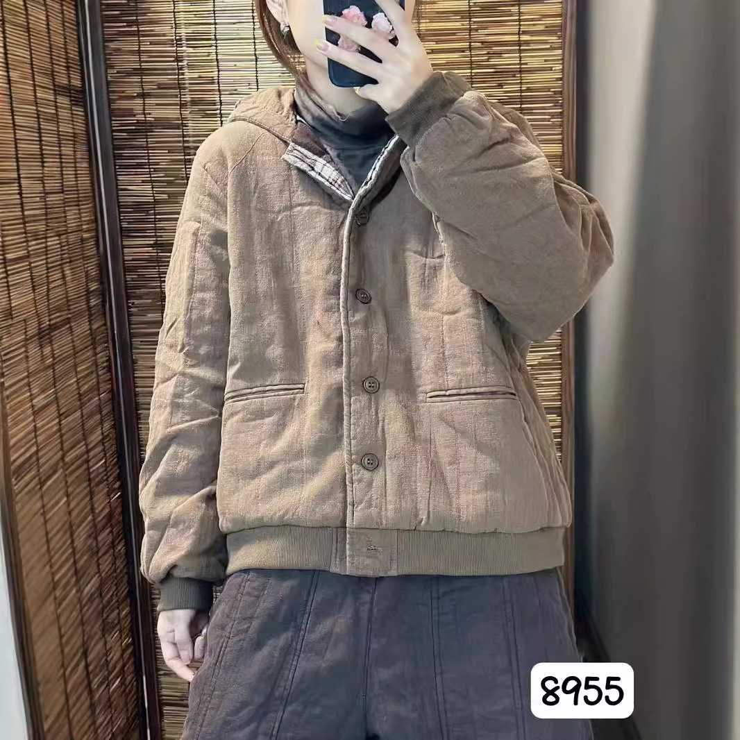 누빔점퍼 겨울 여성 후드점퍼 8955