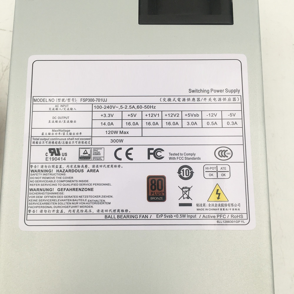 스위칭 전원공급장치 FSP FSP300-701UJ PSU 1U 300W