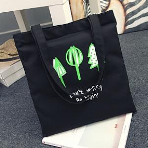 숄더백 포레스트 에코백(블랙)보조수납 지퍼에코백 : 와이지 통상