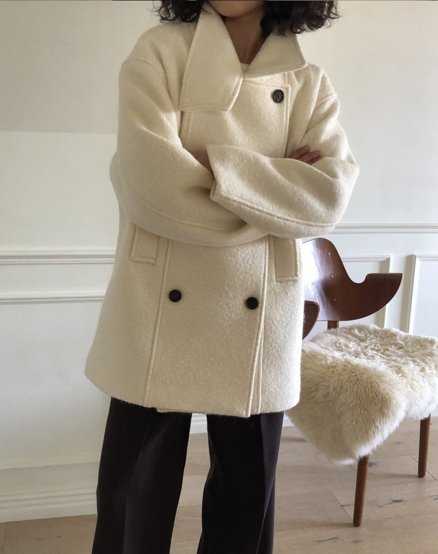 [SALE] 언더스탠딩 부클 하이넥 울 코트 3color 상세 이미지 7