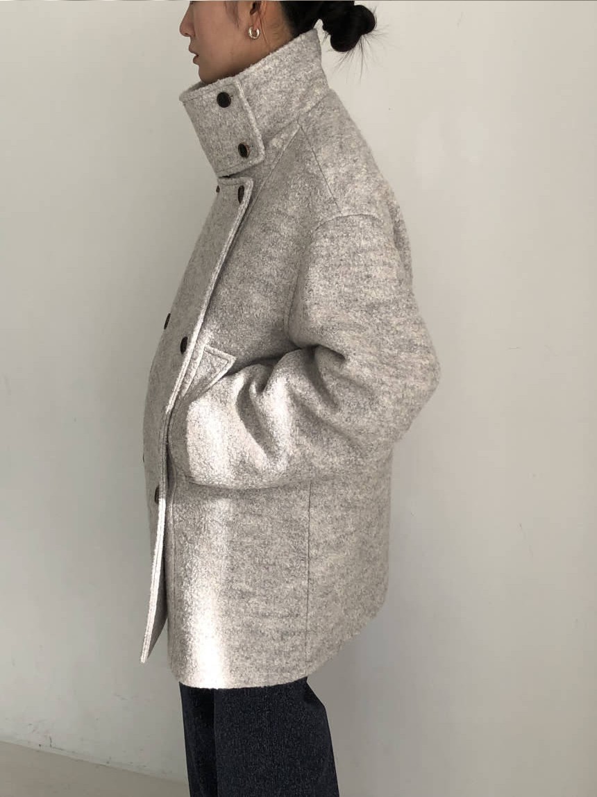 [SALE] 언더스탠딩 부클 하이넥 울 코트 3color 상세 이미지 27