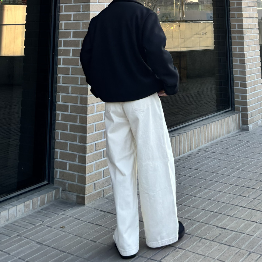 [묶음할인] 남자 하프 반 크롭 숏  2온스 2컬러 블랙 오버핏 데일리 코트 상세 이미지 20