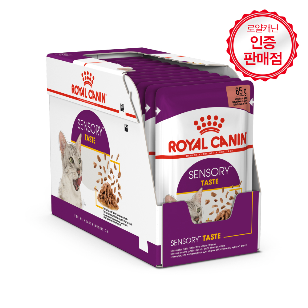 로얄캐닌 캣 센서리 그레이비 파우치 테이스트, 85g, 12개