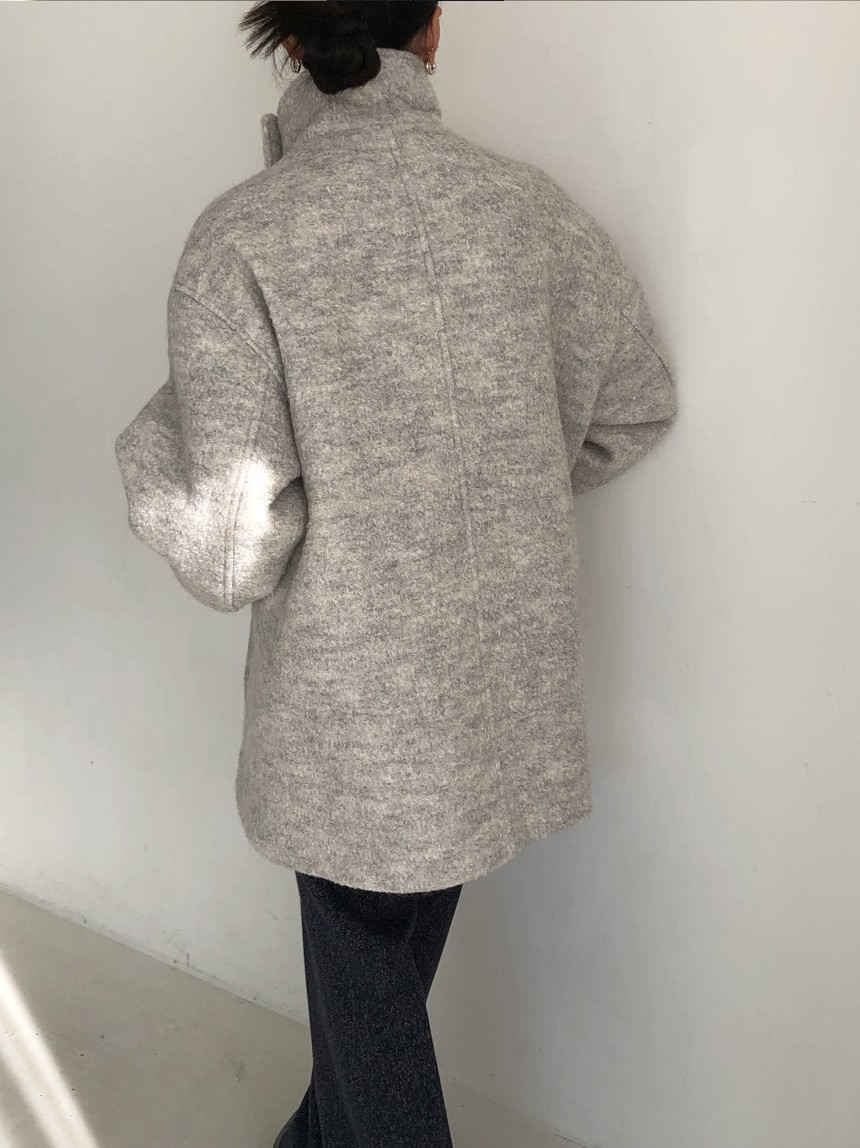 [SALE] 언더스탠딩 부클 하이넥 울 코트 3color 상세 이미지 28