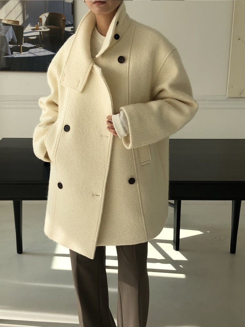 [SALE] 언더스탠딩 부클 하이넥 울 코트 3color 상세 이미지 14