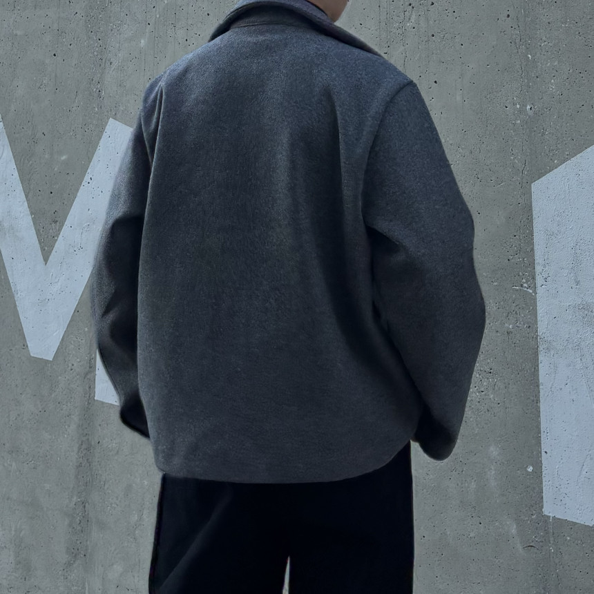 [묶음할인] 남자 하프 반 크롭 숏  2온스 2컬러 블랙 오버핏 데일리 코트 상세 이미지 24