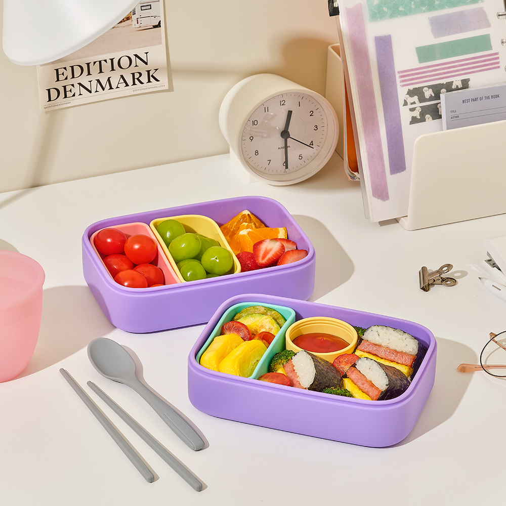 [N단독]실리팟 프리미엄 실리콘 투 고 런치박스 도시락 도시락통 밀프랩 밀폐용기 국내생산