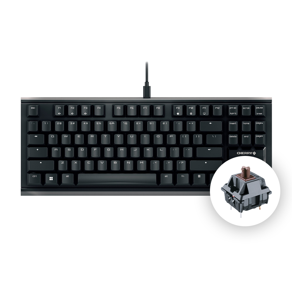 체리 키보드 MX 1.1 TKL 텐키리스 게이밍 기계식 키보드 블랙, 갈축 - 메인 이미지