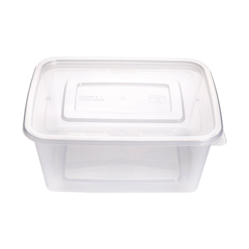 사출 사각 투명 일회용 밀폐용기 2700ml 50개 세트 - 상품 이미지