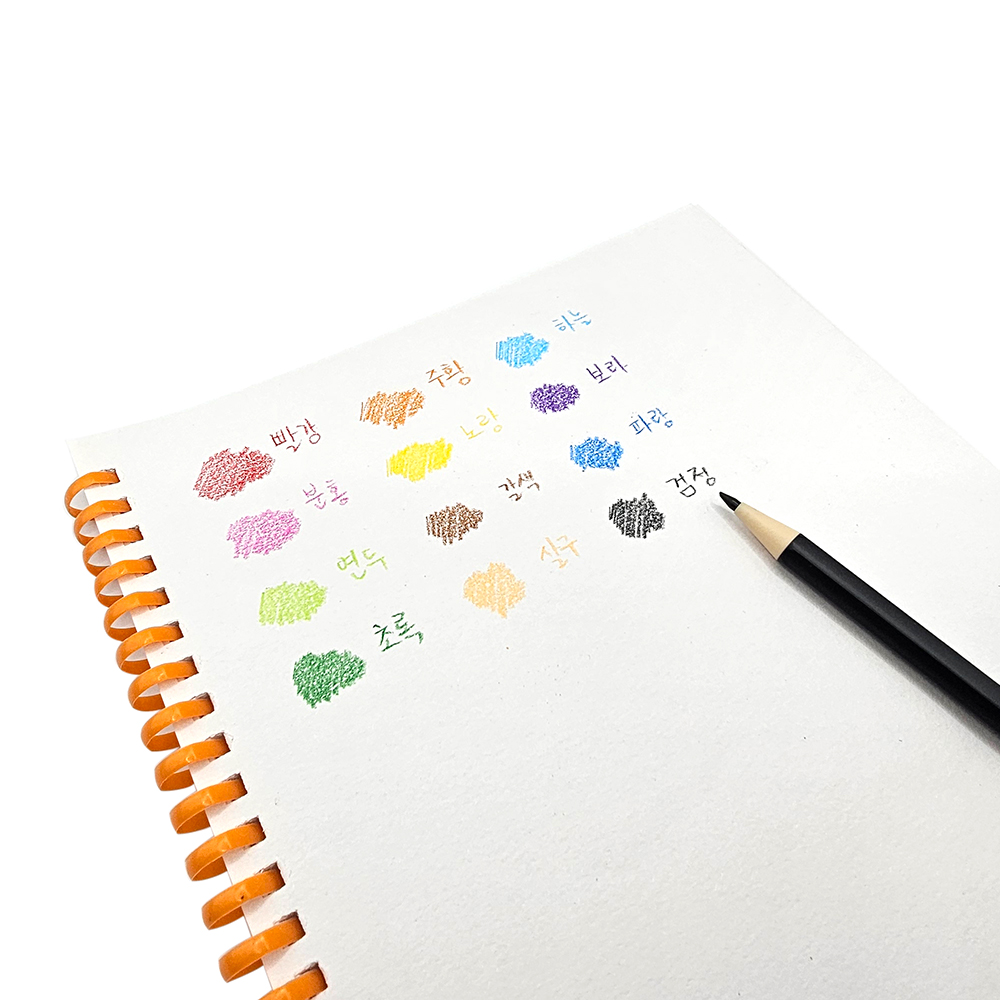 프라이밍 눌러쓰는 슬림 색연필 (색연필 + 리필심 + 전용심깎이)