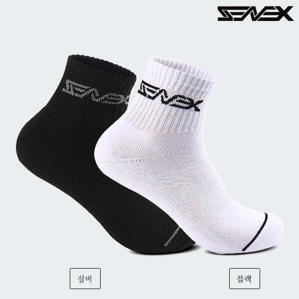 세넥스 테니스 양말 라이트 쿠션 라인 중목 남성용 테니스복 동호회 클럽 대용량 72세트 - 상세 이미지 2