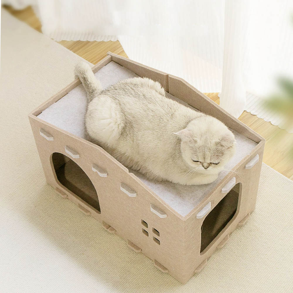 랩캣 고양이 숨숨집 스크래쳐 펠트 하우스