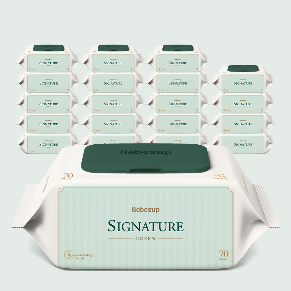 [정기구독] 베베숲 시그니처 그린 70매 캡 20팩