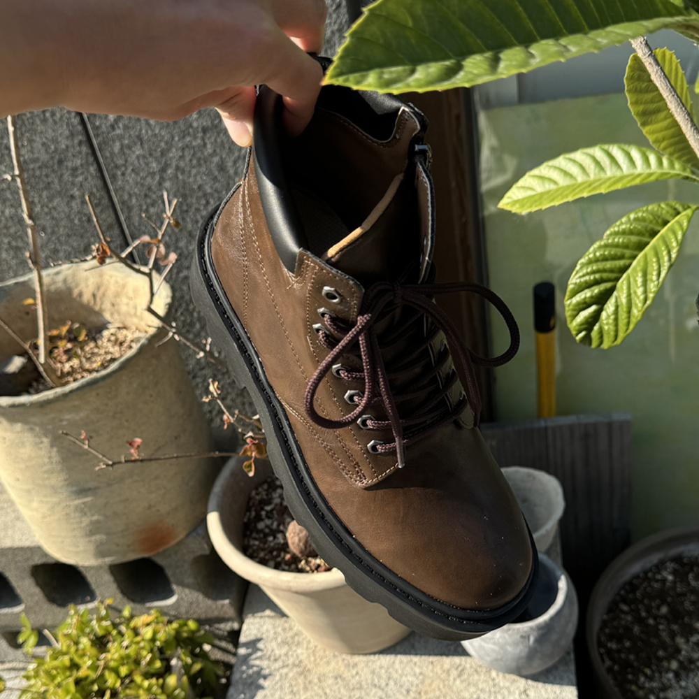 [1+1] 7cm 남성 키높이 캐주얼 워커 소프트 클라우드 볼드 부츠 - 상세 이미지 5