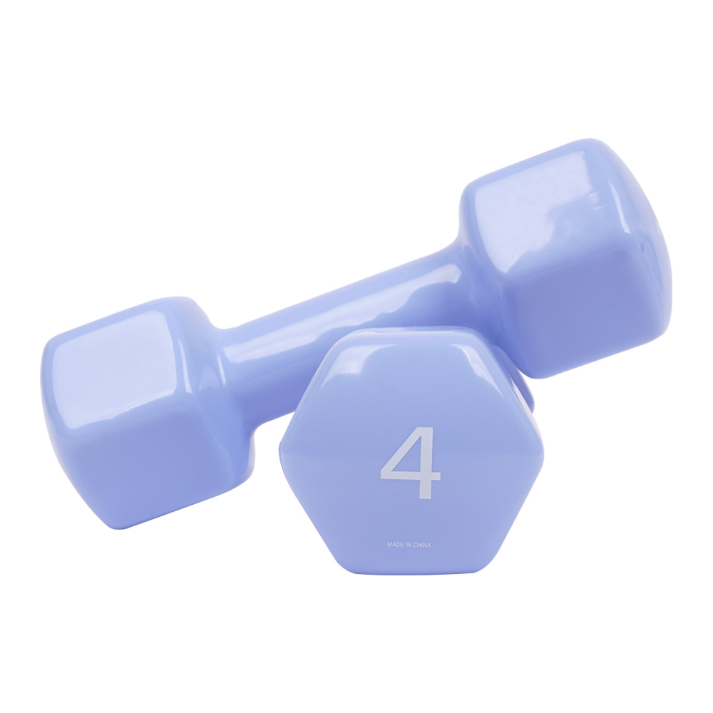 아이워너 PVC 뷰티 육각 덤벨 미용 아령 4kg, 2개, 스위트라벤더 - 상품 이미지