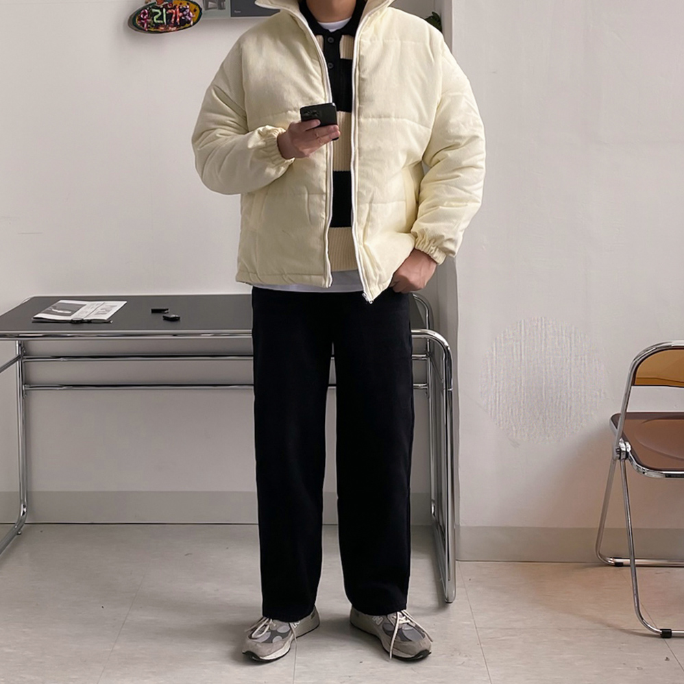 남성기모청바지 남자블랙진 연청바지 이미지 6