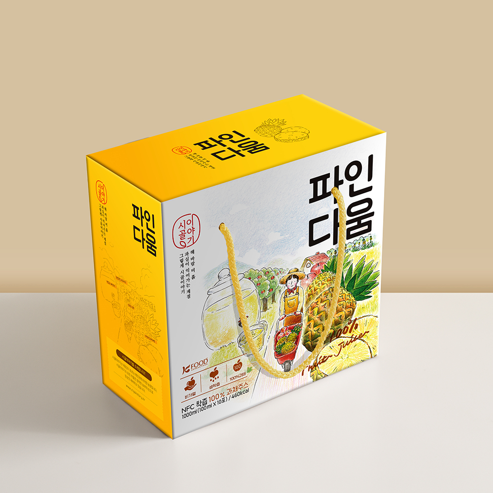 [옵션형] 파인다움 파인애플과 사과를 착즙한 과채주스 100ml  20포/10포 - 상세 이미지 4