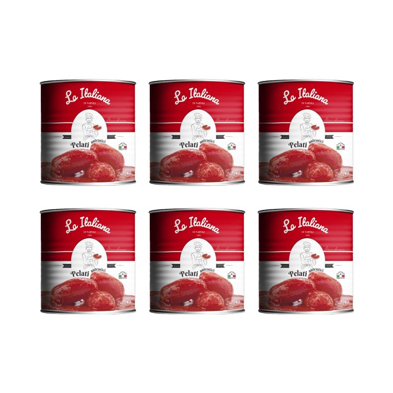 라이탈리아나 이탈리아 나폴리 저칼로리 토마토 홀 통조림 400g, 6개 - 상품 이미지