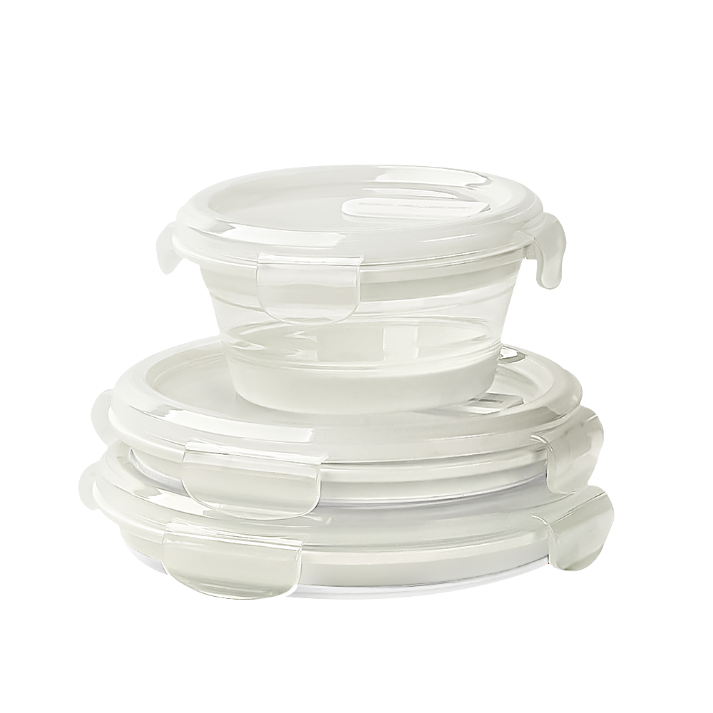 유즈베러띵 폴딩락 접이식 실리콘 밀폐 용기 투명 반찬통 정사각 2종 세트 - 상세 이미지 2
