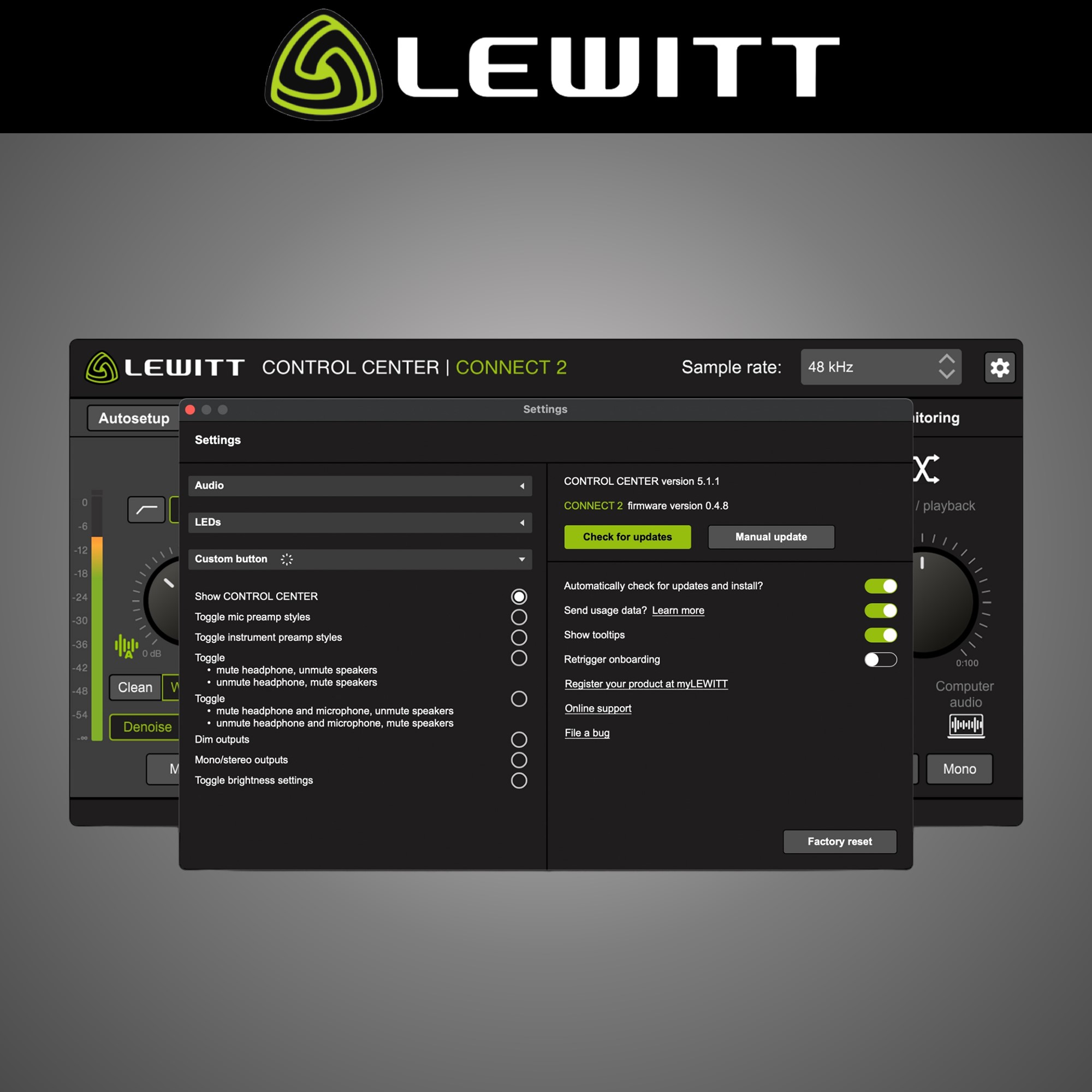 LEWITT CONNECT2 르윗 커넥트2 오디오 인터페이스 LCT240 콘덴서마이크포함 이미지 8
