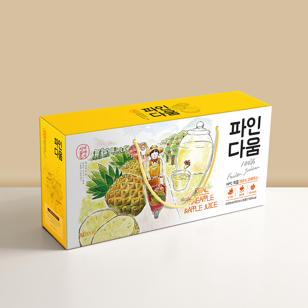 [옵션형] 파인다움 파인애플과 사과를 착즙한 과채주스 100ml  20포/10포 - 상세 이미지 3