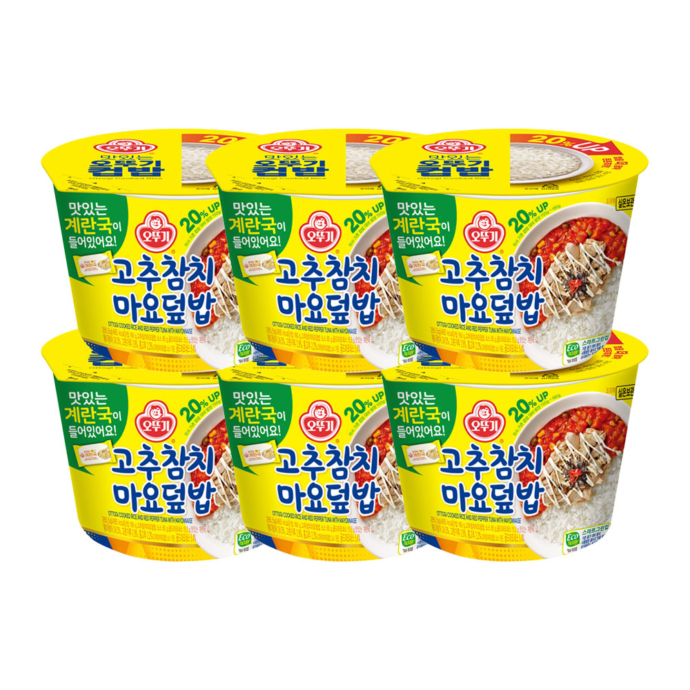 오뚜기 컵밥 고추참치마요덮밥+즉석 계란국 285.5g 6개 - 상품 이미지