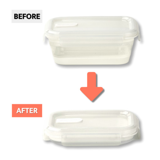 유즈베러띵 폴딩락 접이식 실리콘 밀폐 용기 투명 반찬통 7종 풀세트 - 상세 이미지 2