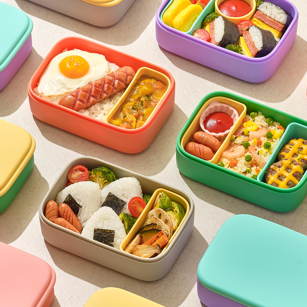 [N단독]실리팟 프리미엄 실리콘 투 고 런치박스 도시락 도시락통 밀프랩 밀폐용기 국내생산