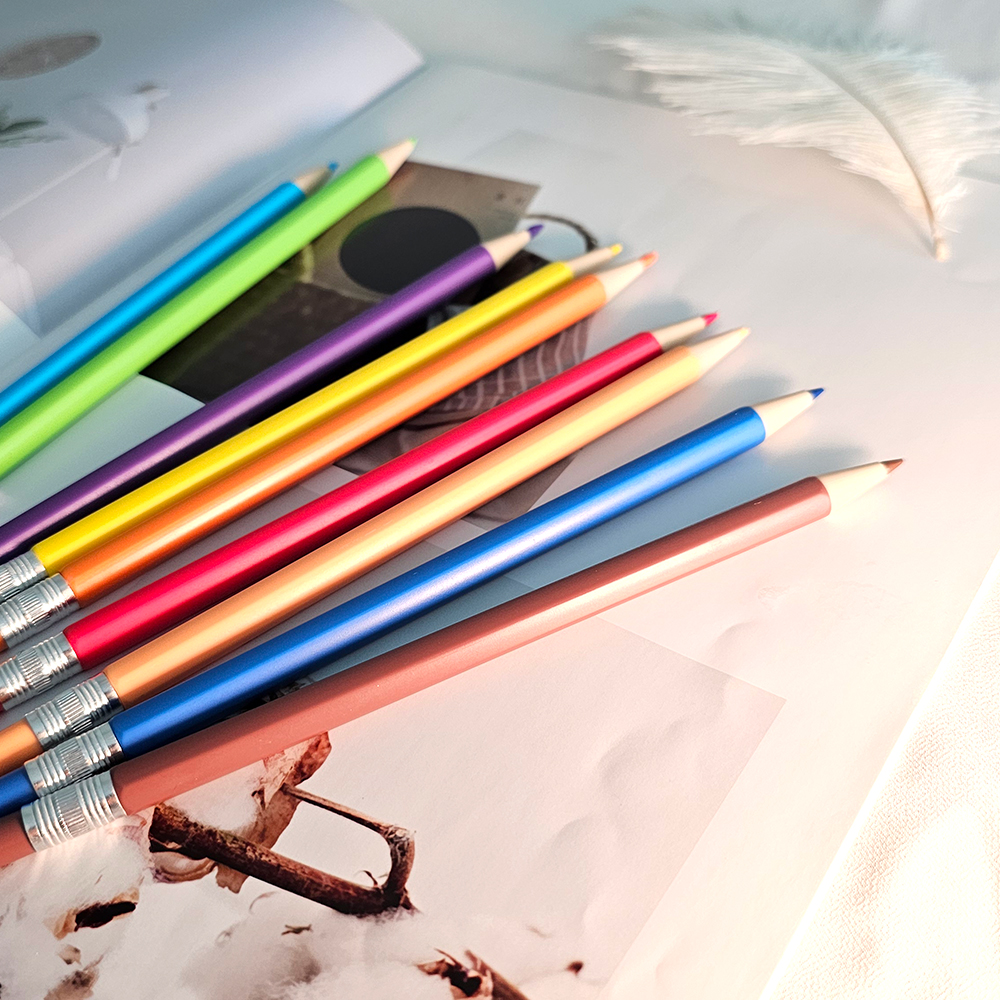 프라이밍 눌러쓰는 슬림 색연필 (색연필 + 리필심 + 전용심깎이)