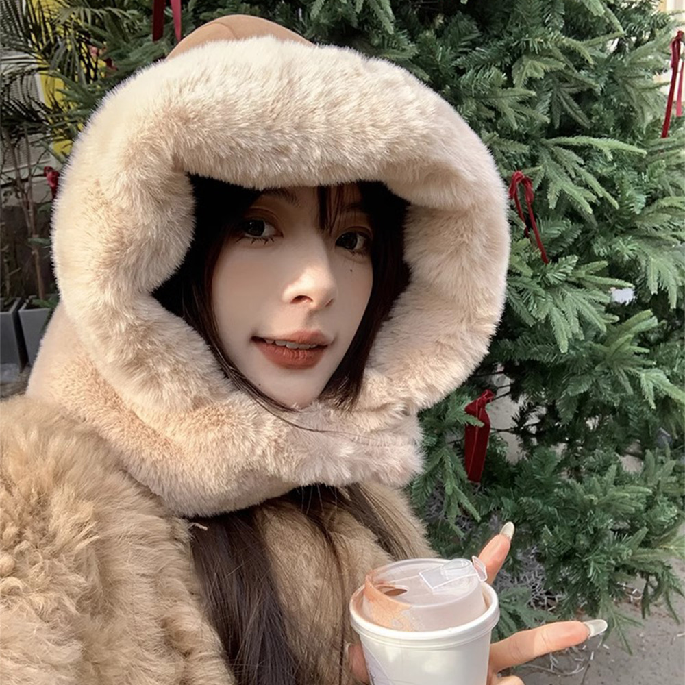 여성 방한 트루퍼햇 러시아 털 스웨이드 이어머프캡 군밤 장수 귀도리 방한모 귀덮는 귀달이모자 - 상세 이미지 5