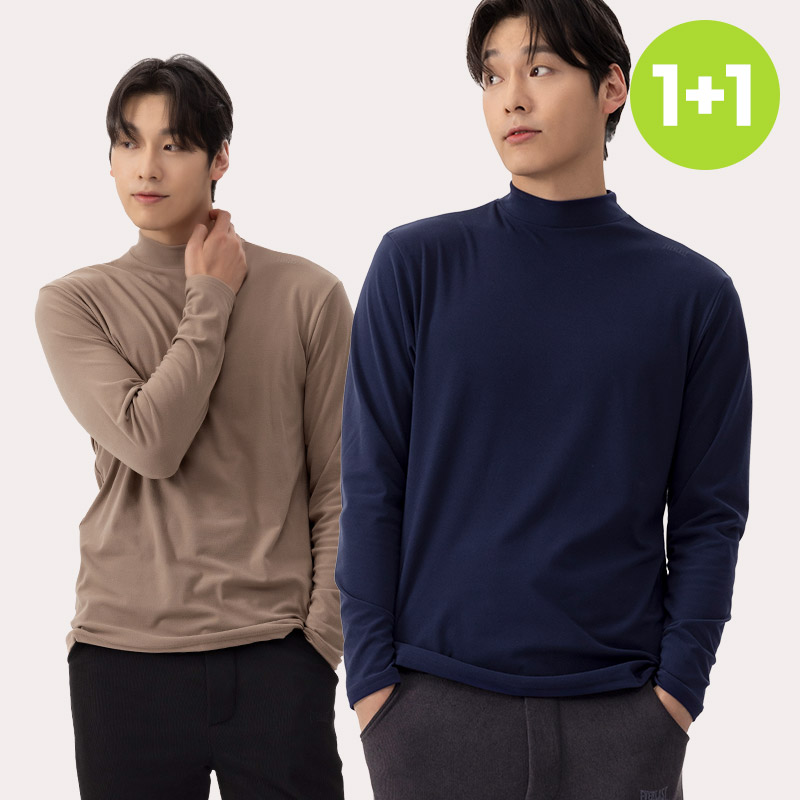 에버라스트 1+1 남자 기모 모크넥 목폴라 터틀넥 반폴라 - 메인 이미지