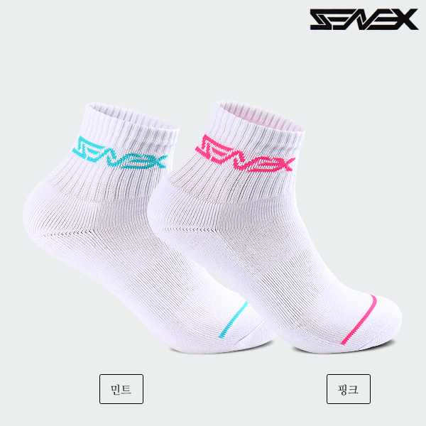 세넥스 테니스 양말 라이트 쿠션 라인 중목 여성용 테니스복 동호회 클럽 대용량 72세트 - 상세 이미지 3