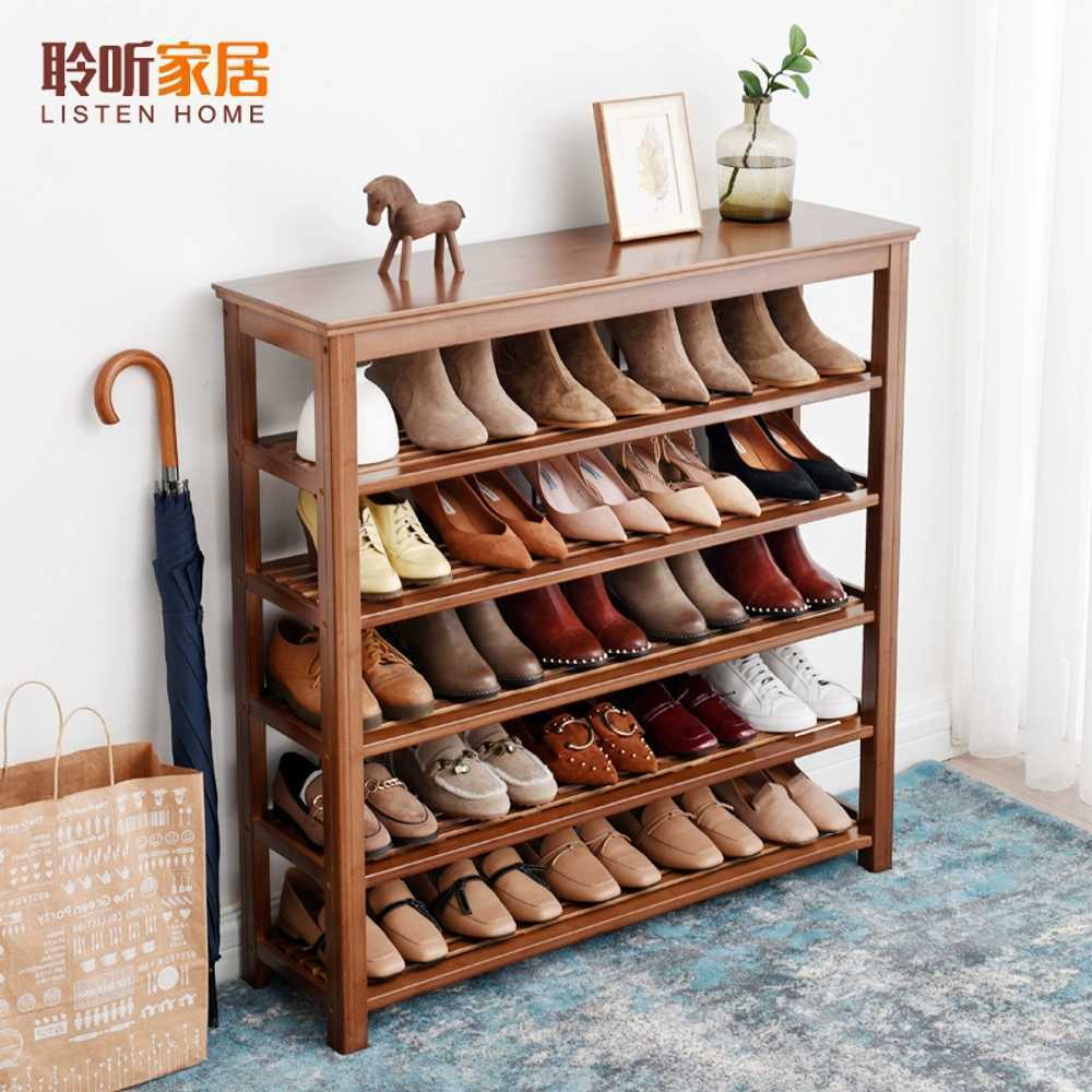 원목 실내화 거치대 슬리퍼 보관함 수납 아기 걸이 A 60cm 6단 - 상세 이미지 3